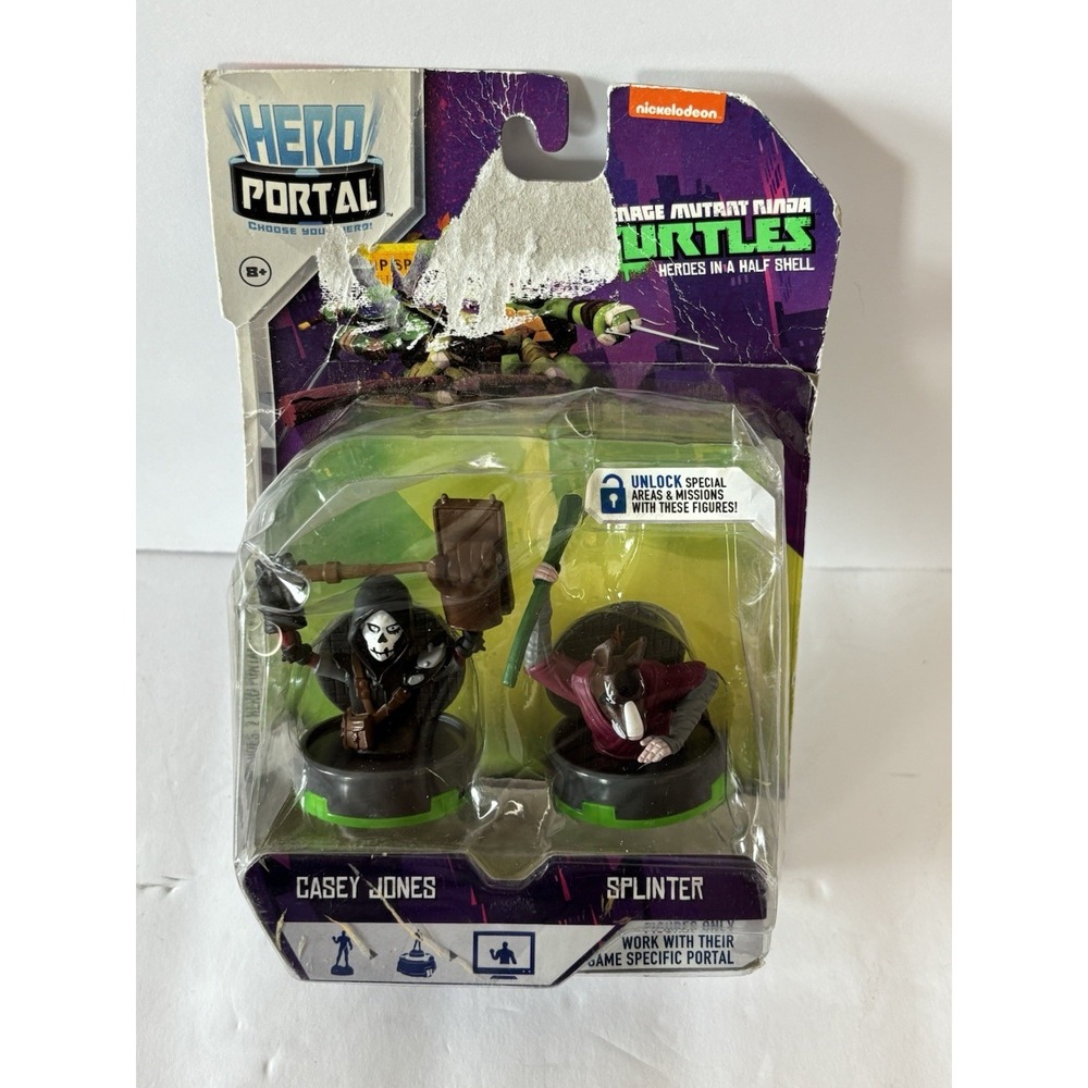 TMNT,  Casey Jones and Splinter, Figurines, Nickelodeon, Hero Portal